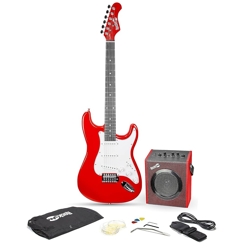 RockJam 10-Watt Electric Guitar Kit with Amp, Strap, Bag